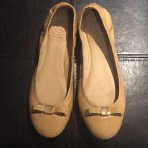 Tory Burch Nude Patent Flats
